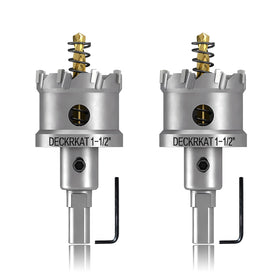DeckRKAT 2-pack 38mm TCT hole saws for clean metal cuts