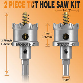 DeckRKAT spring-loaded pilot bits aiding debris removal during drilling