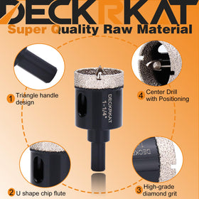 DECKRKAT water-cooled diamond hole saw extending tool life during tough cuts