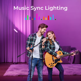 DeckTok floor lamp color spectrum with 16 million hues for mood lighting.