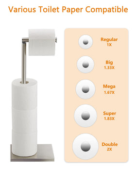 DECLUTTR toilet paper holder stand base-weight demonstrates stability with a weighted base for steadier placement.