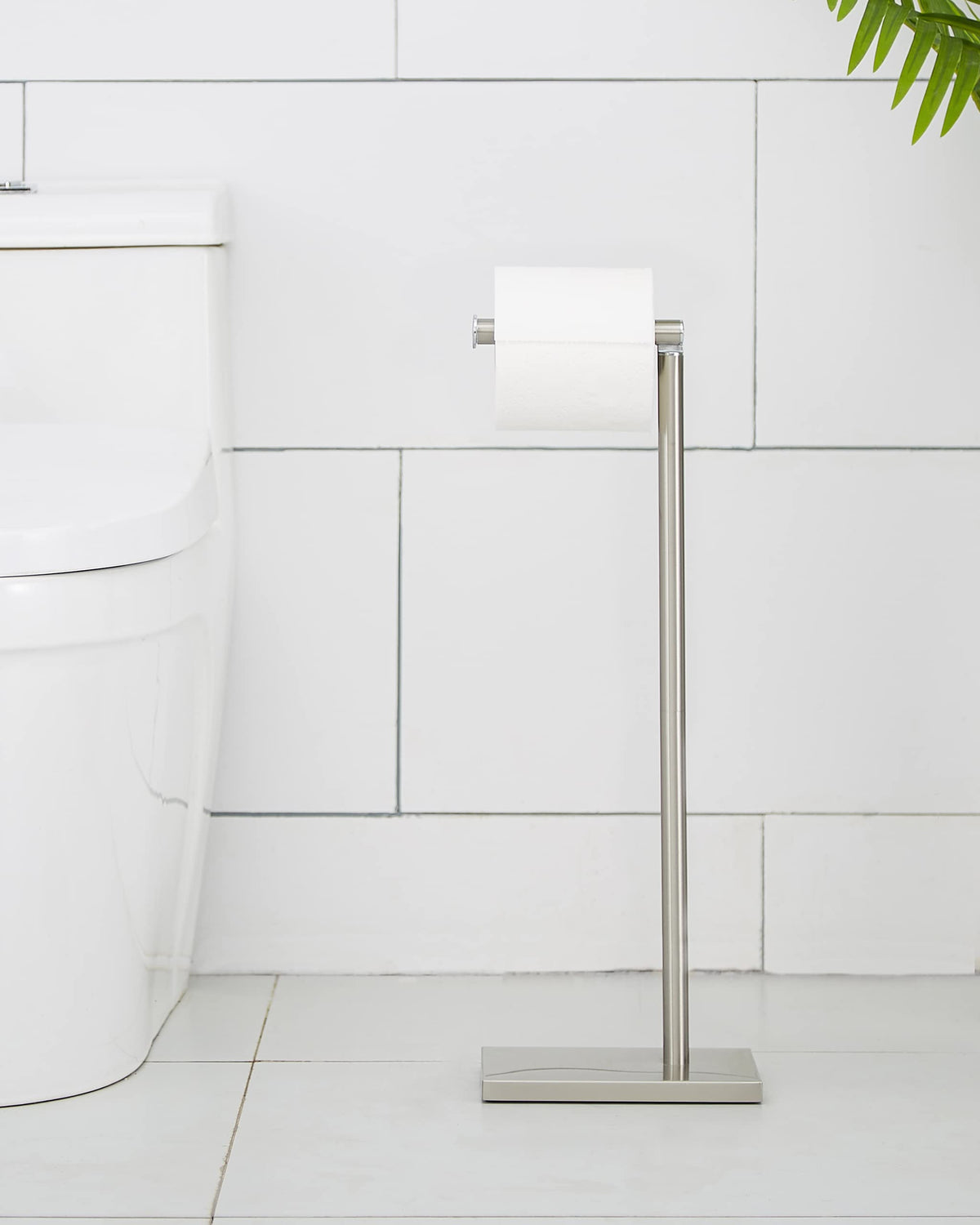 DECLUTTR toilet paper holder stand dimensions 6.2 by 7.8 by 20.5 inches.