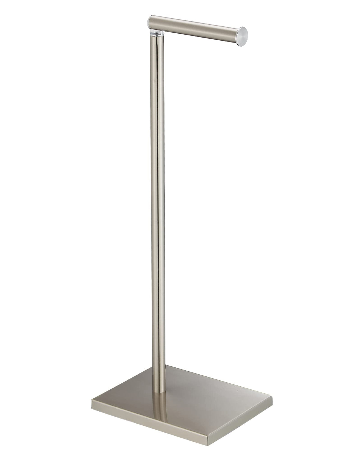 DECLUTTR toilet paper holder stand overview with durable stainless steel design for busy bathrooms.