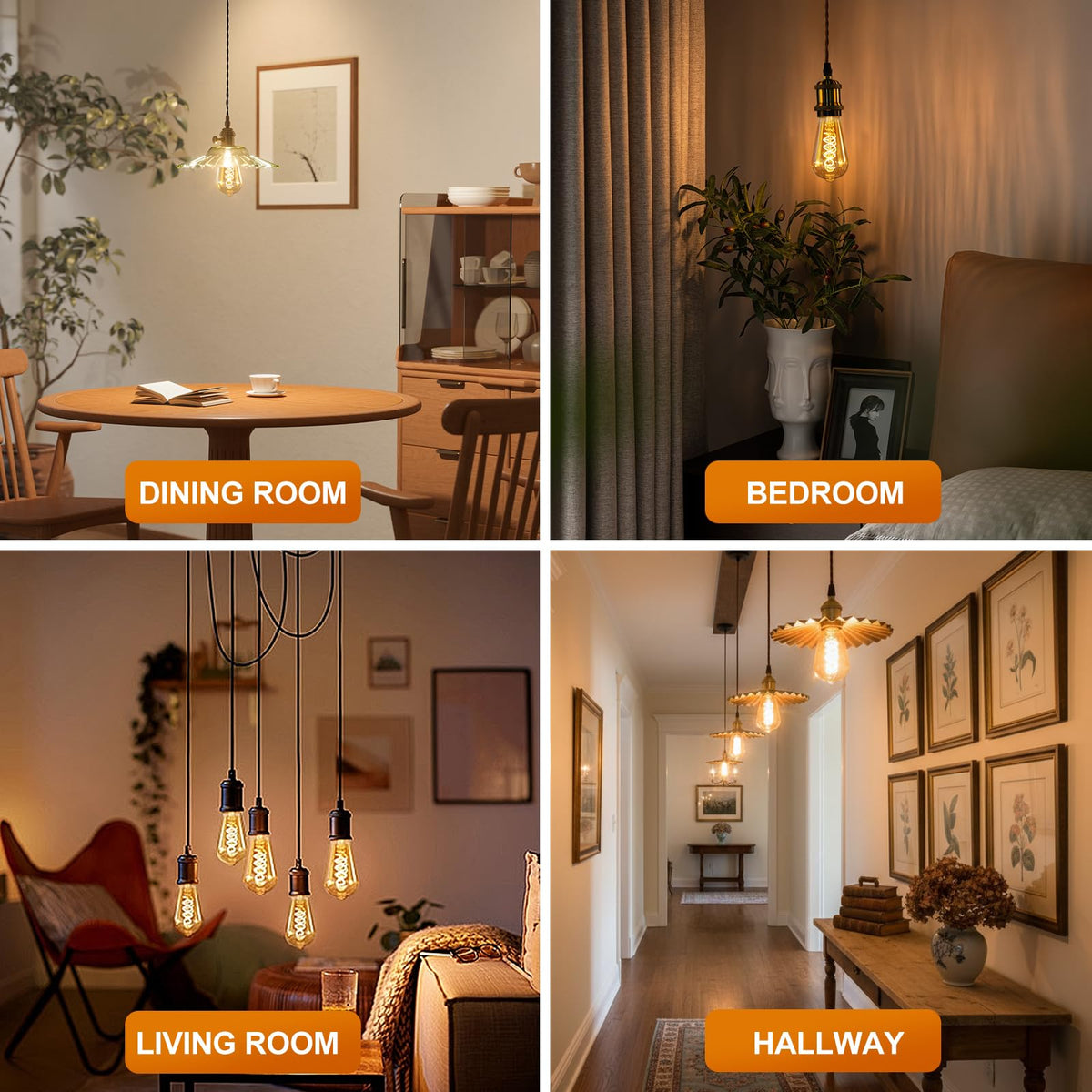 Decoaui ST64 long lasting bulb rated for up to 25 000 hours.