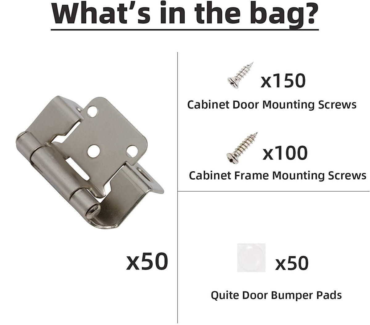 DecoBasics brushed nickel cabinet door hinges durable everyday use