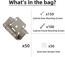 DecoBasics brushed nickel cabinet door hinges durable everyday use