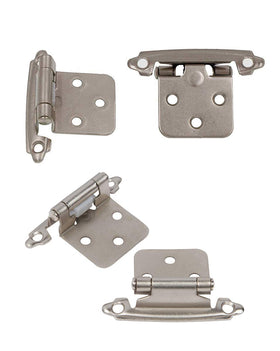 DecoBasics brushed nickel hinges resist rust for long-lasting kitchen hardware.