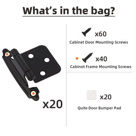 DecoBasics door bumpers included prevent door rattle and impact.