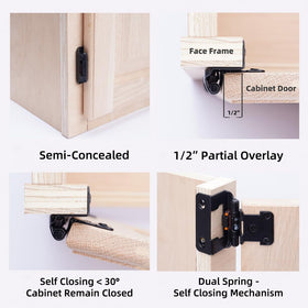 DecoBasics easy-install hinges come with screws for quick DIY upgrades.