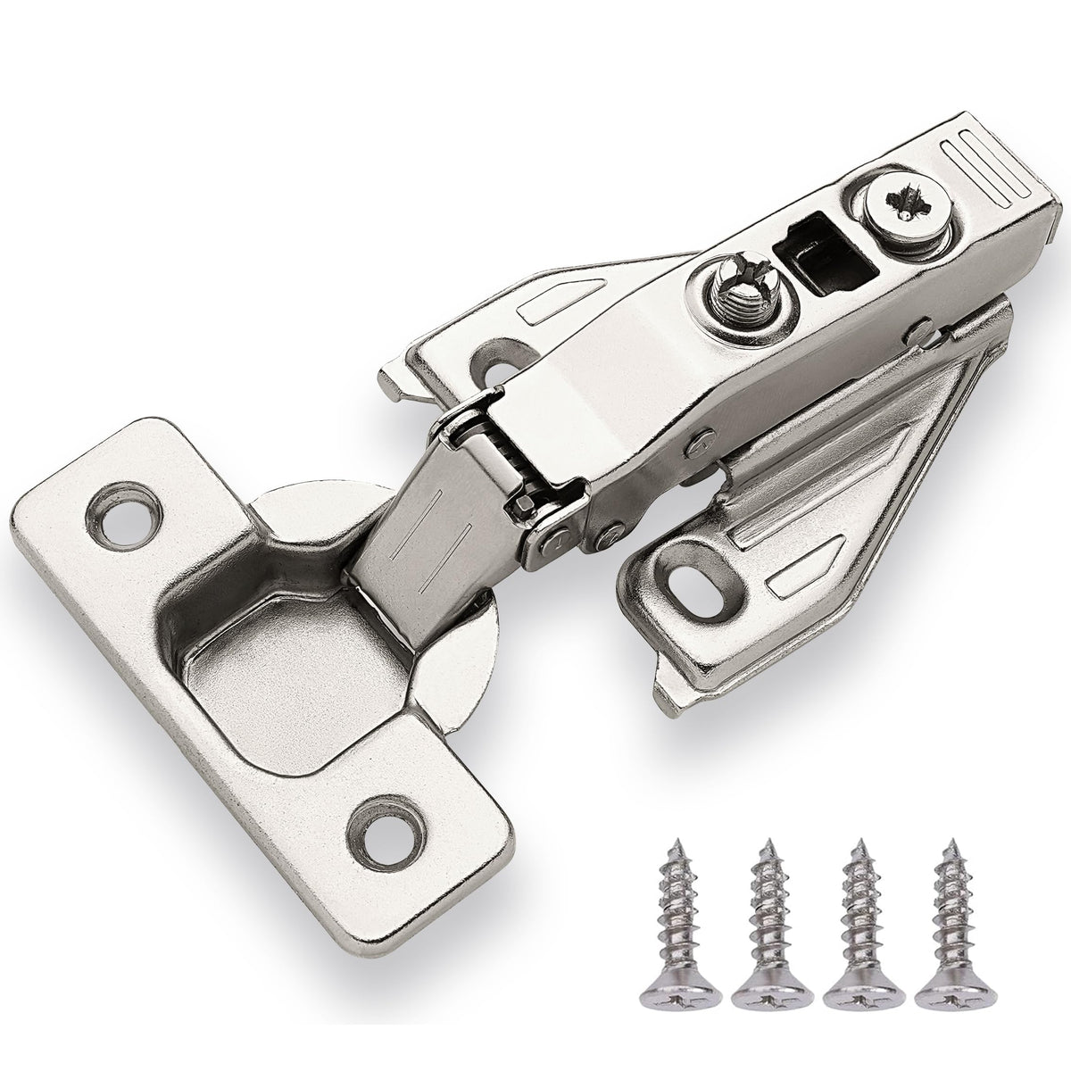DecoBasics full-overlay hinges for kitchen cabinets deliver quiet, smooth operation (50 pieces).