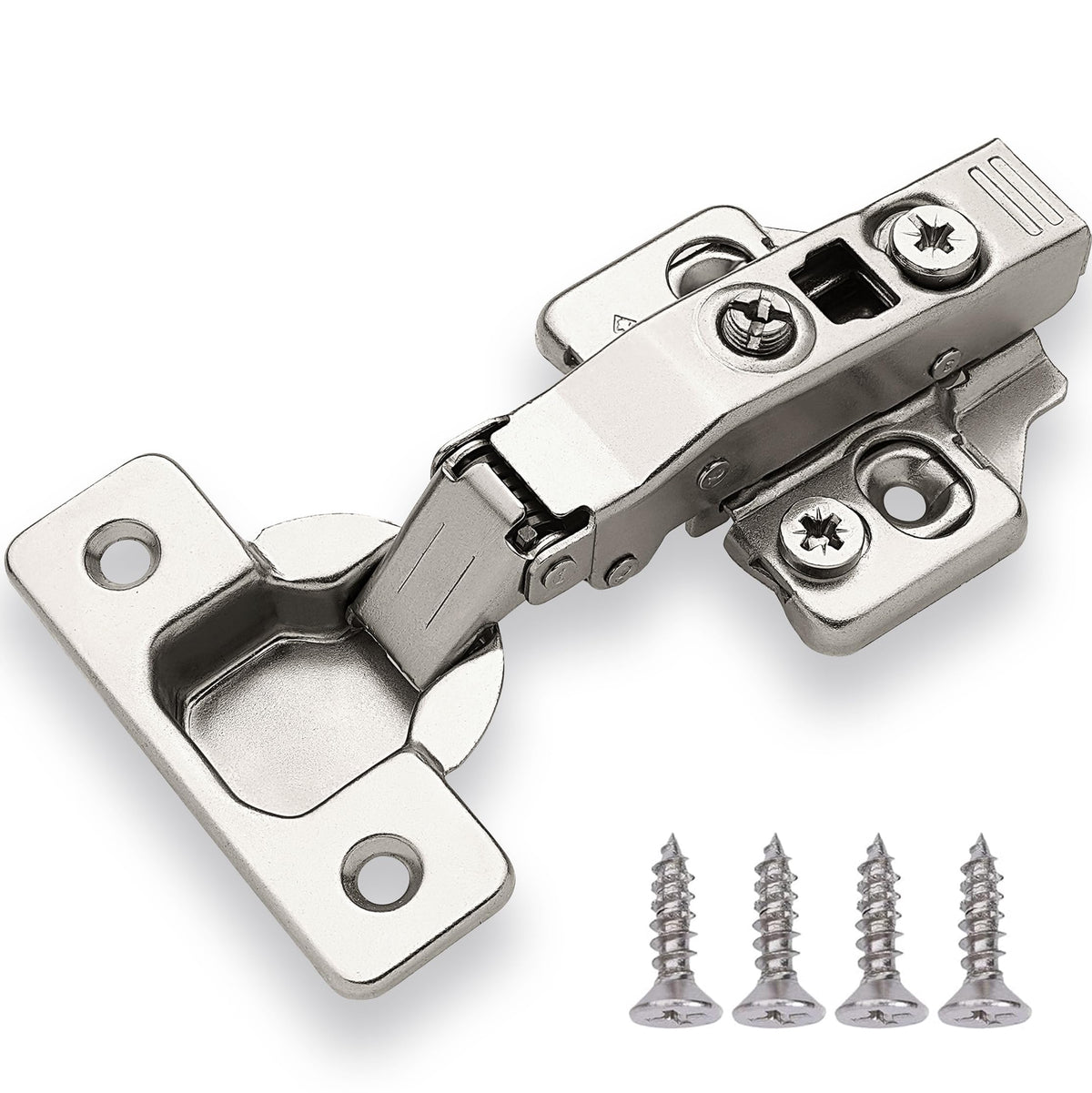 DecoBasics full overlay hinge with soft-close damper keeps doors quiet