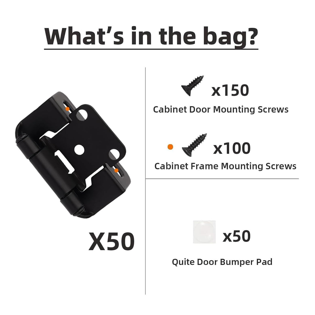 DecoBasics durable steel hinges designed for long-lasting daily use.