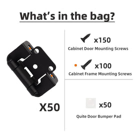 DecoBasics durable steel hinges designed for long-lasting daily use.