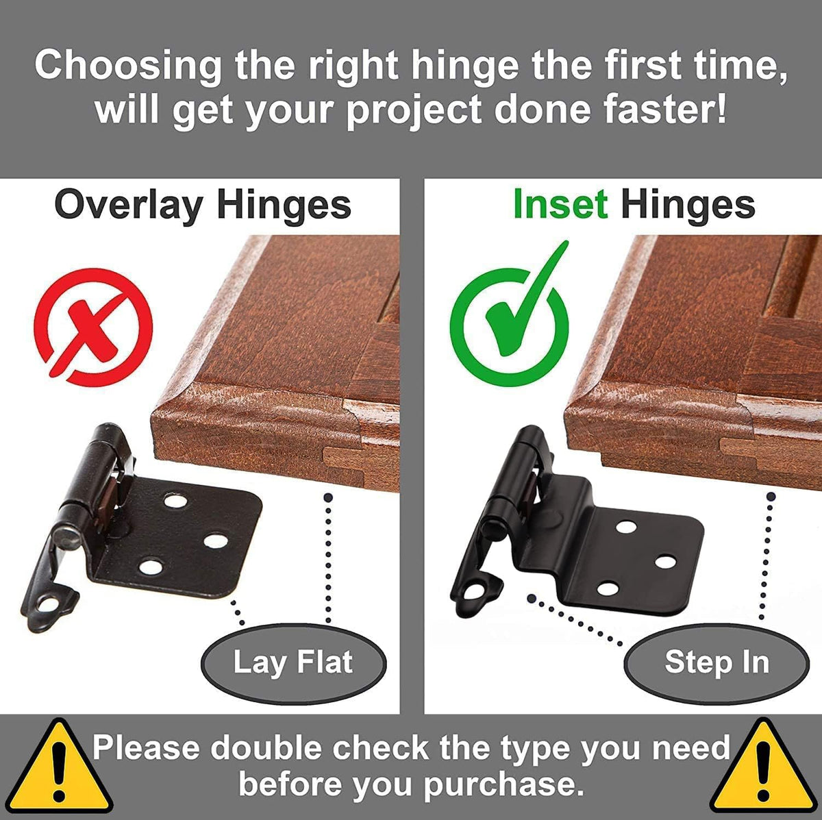DecoBasics self-closing hinges demonstrated with quiet close