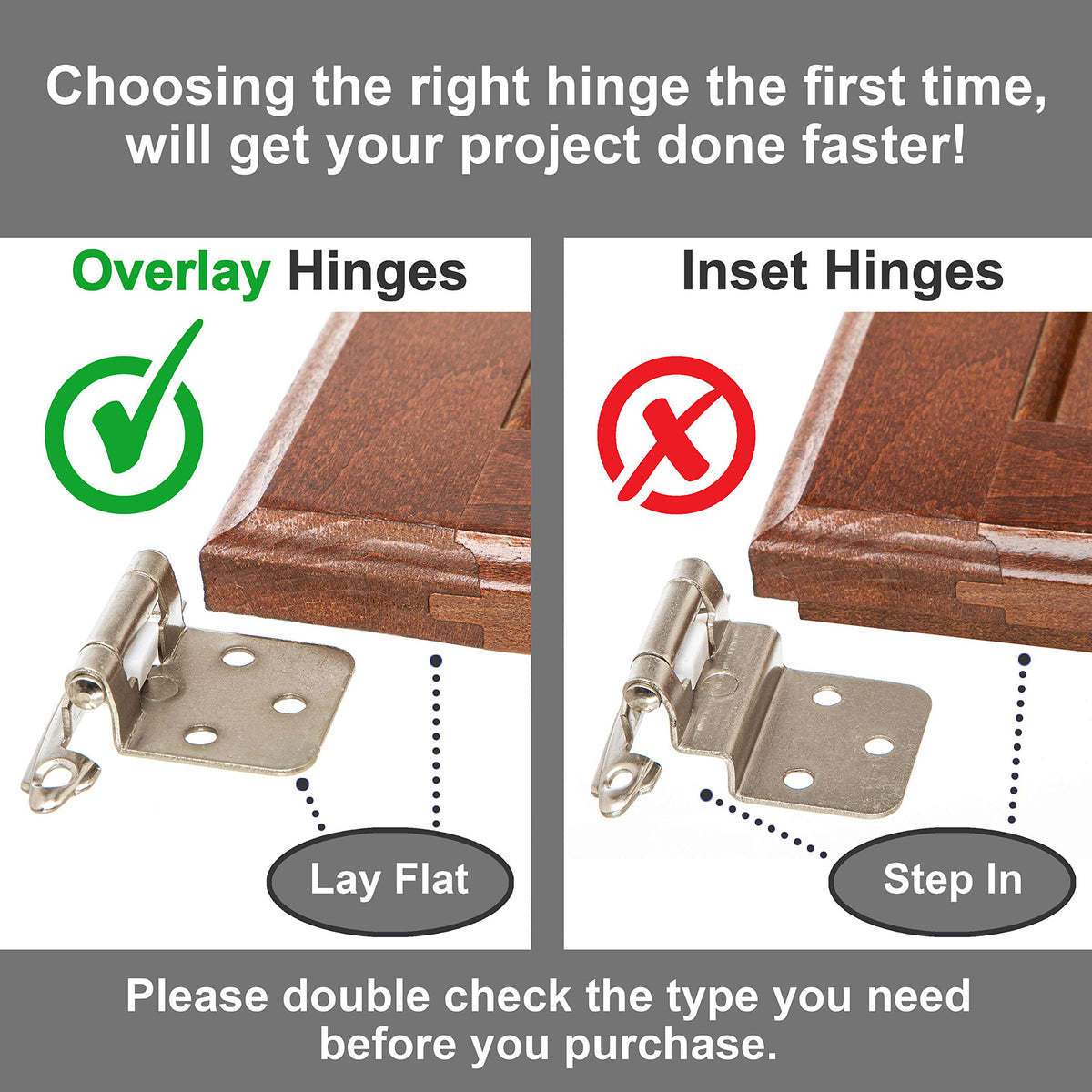 DecoBasics self-closing hinges installed on kitchen cabinets for smooth operation.