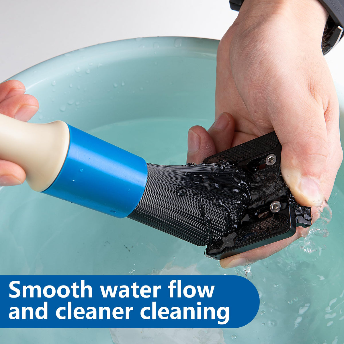 DECOHS parts washer brush shows 31-inch hose for direct solvent delivery.