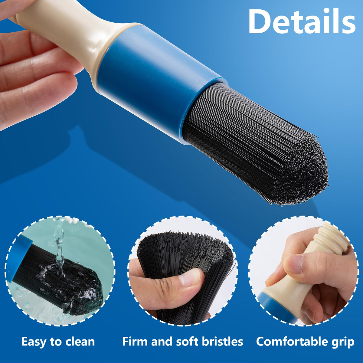 DECOHS brush features an ergonomic handle for comfortable cleaning.