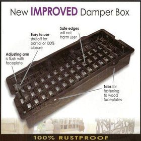 Decor Grates AJH212-NKL damper box uses recycled polymer for smooth operation.