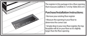 Decor Grates AJH212-NKL available in various finishes to match any decor.