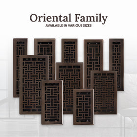 Decor Grates AJH214-RB oriental pattern close-up enhances room aesthetics