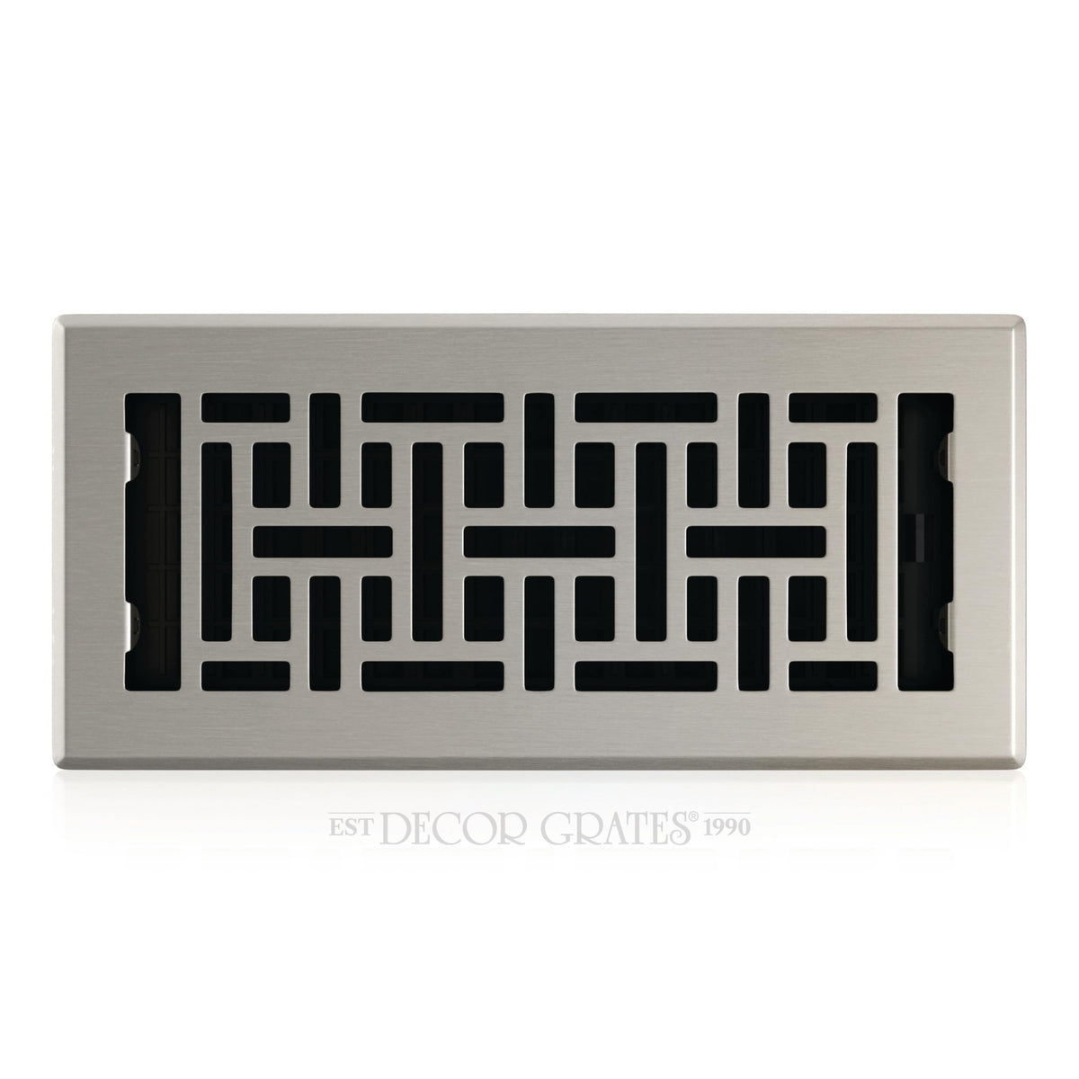 Decor Grates AJH410-NKL floor register in brushed nickel finish enhances interior style
