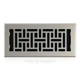 Decor Grates AJH410-NKL floor register in brushed nickel finish enhances interior style