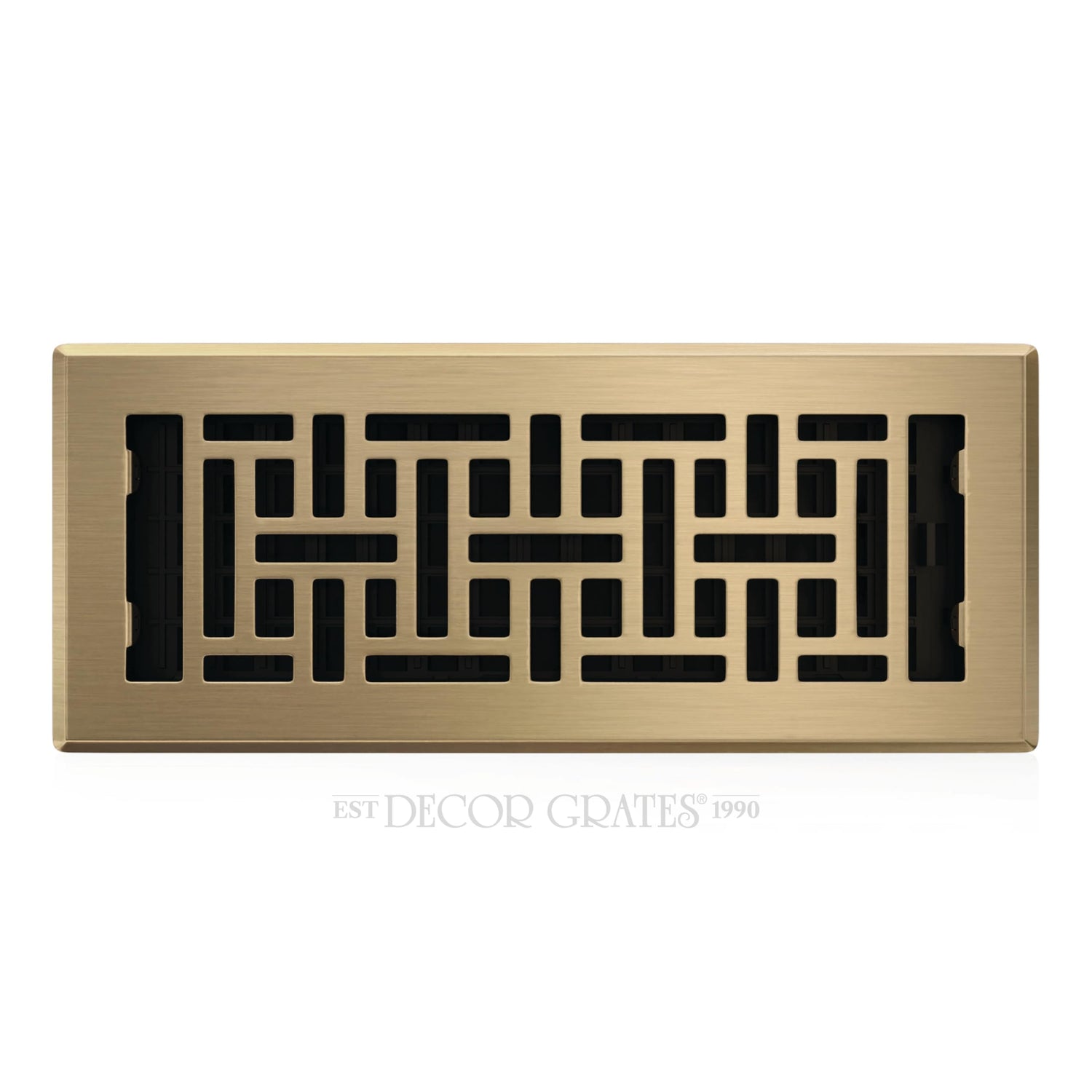 Decor Grates AJH412-A oriental floor register in antique brass adds timeless decor.
