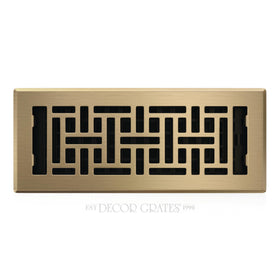 Decor Grates AJH412-A oriental floor register in antique brass adds timeless decor.