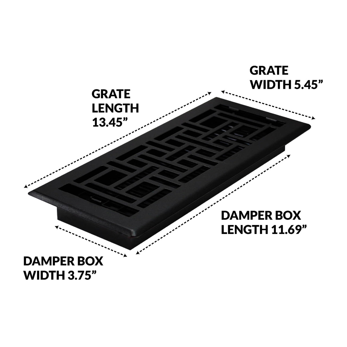Decor Grates AJH412 4x12 dimensions fit standard floor vents seamlessly.
