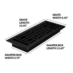 Decor Grates AJH412 4x12 dimensions fit standard floor vents seamlessly.