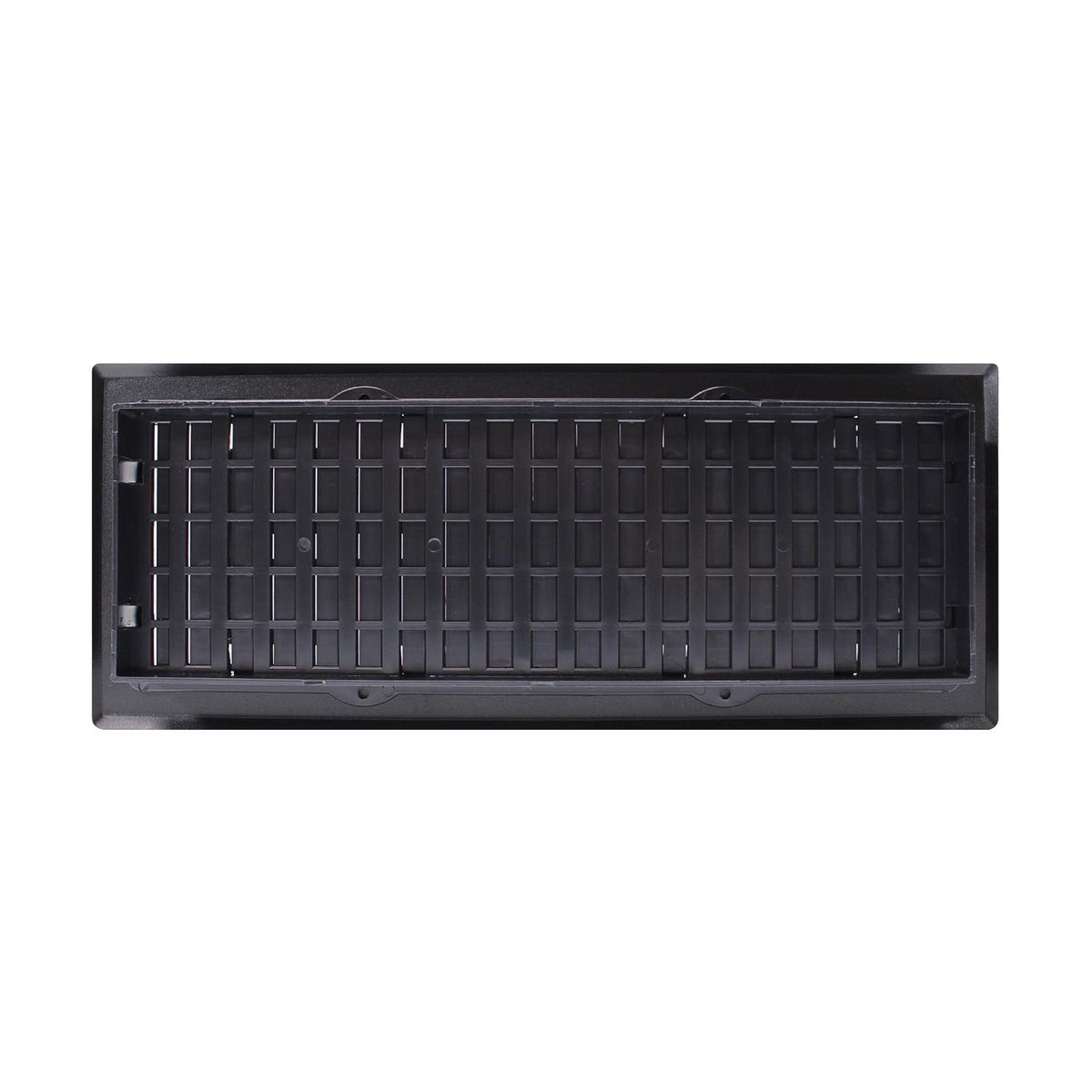 Decor Grates AJH412 matte black finish complements existing décor styles.
