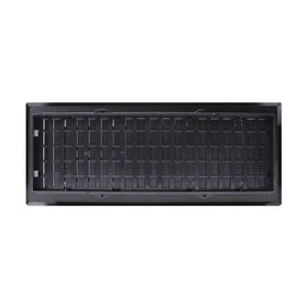 Decor Grates AJH412 matte black finish complements existing décor styles.