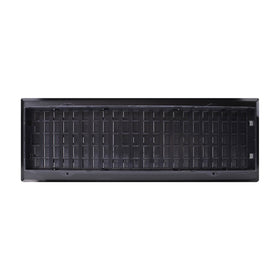 Decor Grates AJH414-BLK dimensions shown: inside 4x14, outside 5.5x15.5 inches.