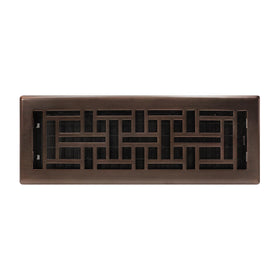 Installed Decor Grates AJH414-RB Oriental floor register in hallway vent.