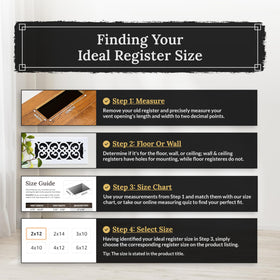 Decor Grates AJL610W-RB painted screws included for quick, clean installation.