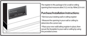 Decor Grates AJL610W-RB pre-drilled mounting holes for secure fitting.