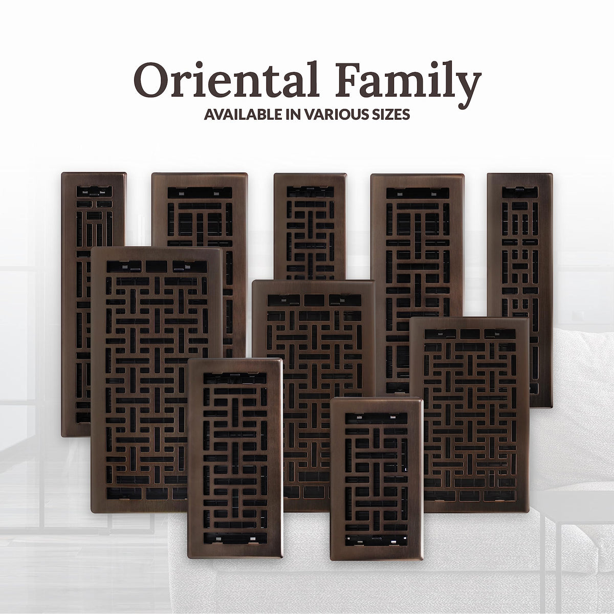 Classic decorative design enhances room aesthetics while guiding airflow