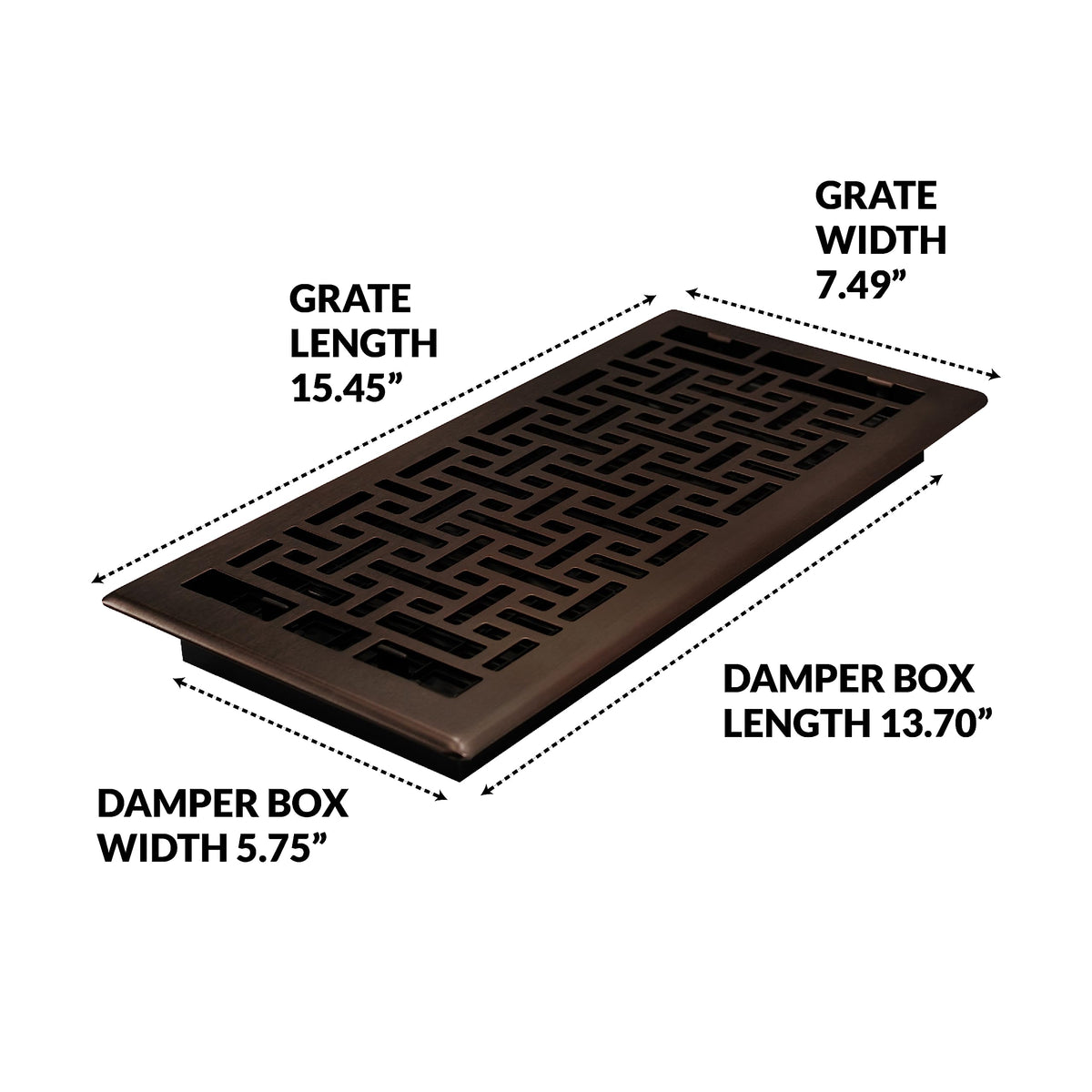 Damper box made from recycled polystyrene for durability and smooth operation