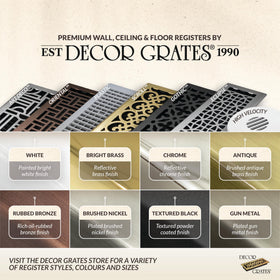 Decor Grates installs quickly by dropping into the existing opening.