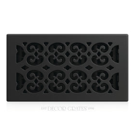Decor Grates classic vent cover for 6x12 openings with textured black finish.