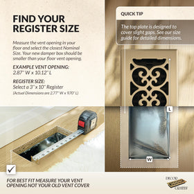 Decor Grates SPH410 easy installation into vent without tools
