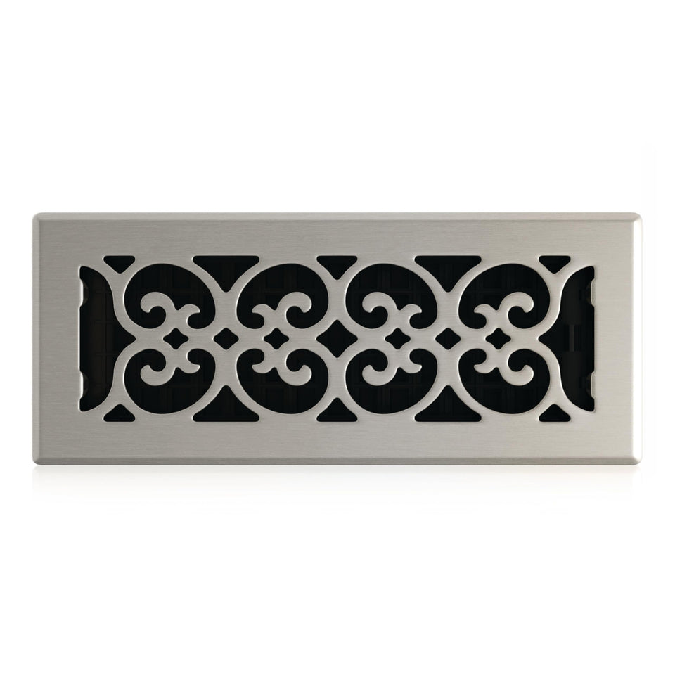 Decor Grates SPH412-NKL floor register in brushed nickel finish for durable venting