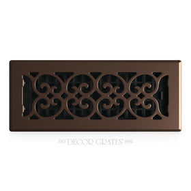 Decor Grates SPH412-RB front view in rubbed bronze finish enhances floor vents
