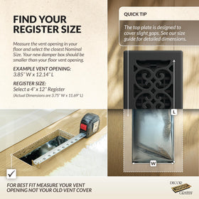 Decor Grates durable damper box resists rust and corrosion.