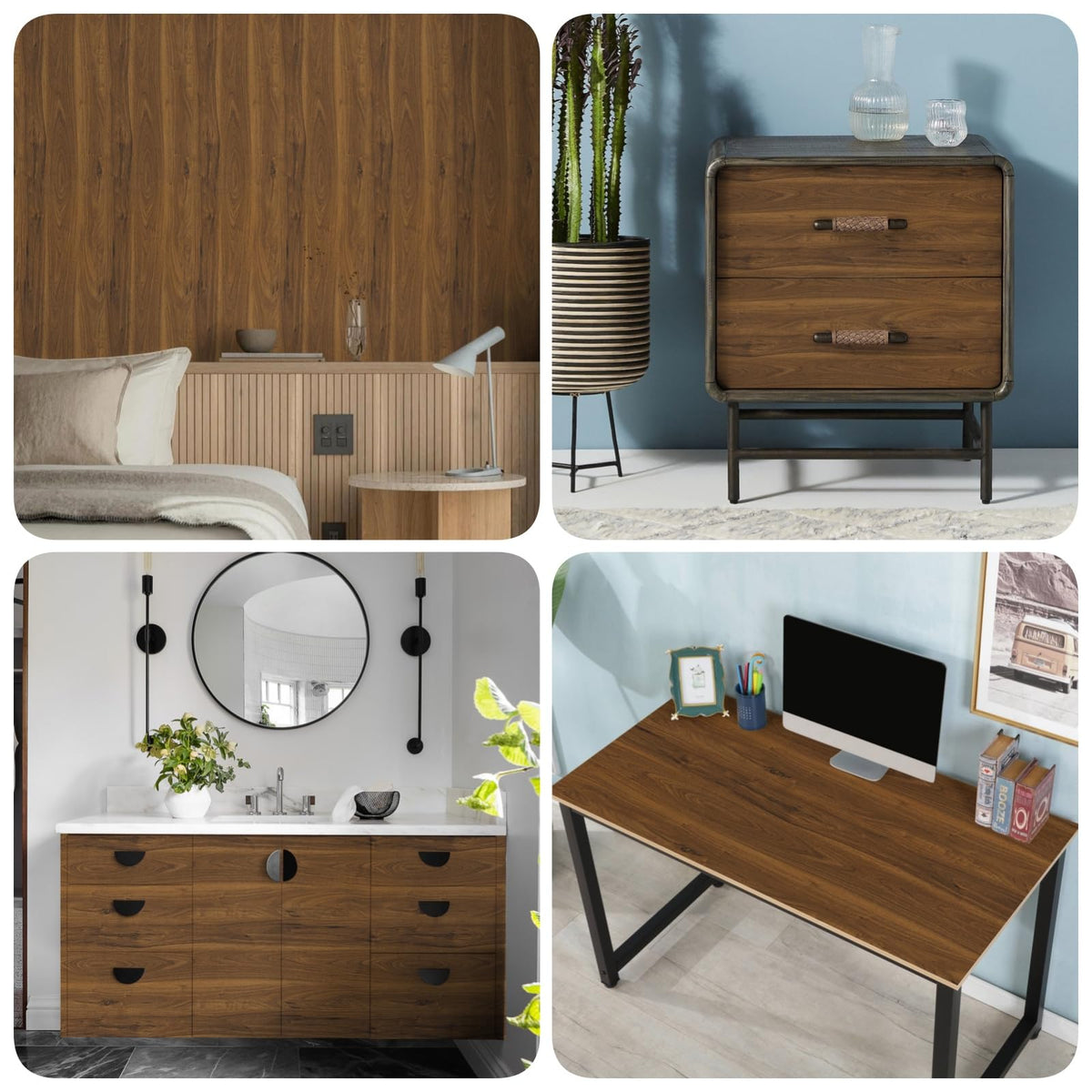 Decoroom natural wood grain look enhances any living area