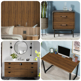 Decoroom natural wood grain look enhances any living area