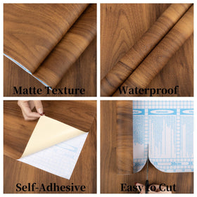 Decoroom self-adhesive removable wallpaper easy peel and clean removal