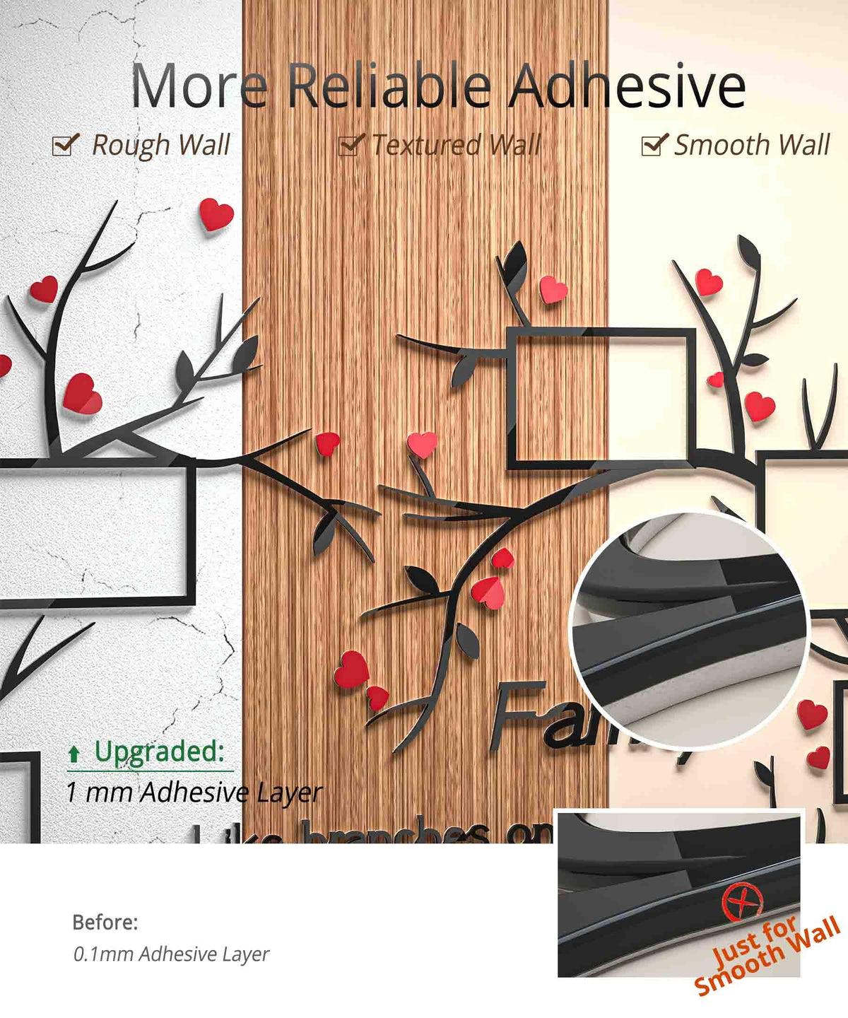 DecorSmart Removable Wall Stickers Pack versatile mounting on walls