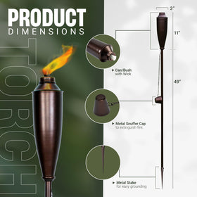 Deco Window fiberglass wick prolongs the citronella flame.