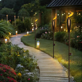 Deco Window outdoor ambiance torch suitable for patio, lawn, and backyard.